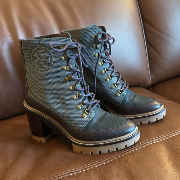 Tory Burch Miller Lug Sole Heel Lace Up Boot - Picture 7 of 10